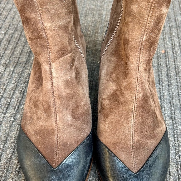 Chie Mihara Brown and Black Ankle Boots